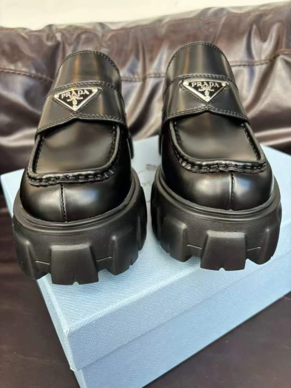 Prada polished black